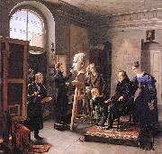 Carl Christian Vogel von Vogelstein Ludwig Tieck sitting to the Portrait Sculptor David d'Angers oil painting on canvas